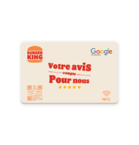 Carte NFC Avis Google Personnalisée